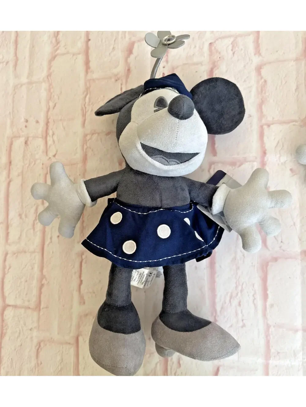 D23 Exclusive 25th Anniversary MinnieMickey Mouse Plush Toy Monochromatic